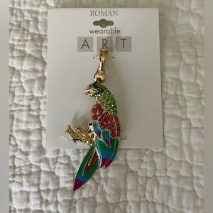 Wearable Art Tropical Bird Necklace Pendant